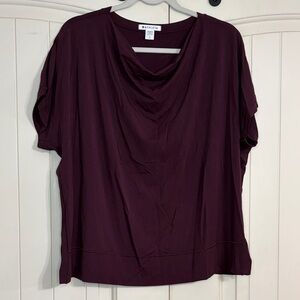 Athleta Draped Short Sleeve Top — Plum
